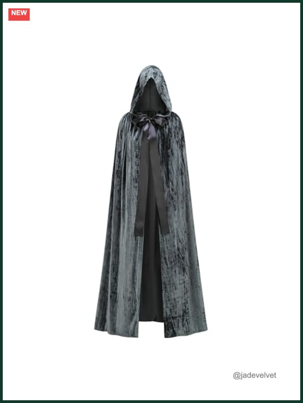 Adult Hooded Striped Velvet Cloak Cape Long Robe Witch Halloween Cosplay